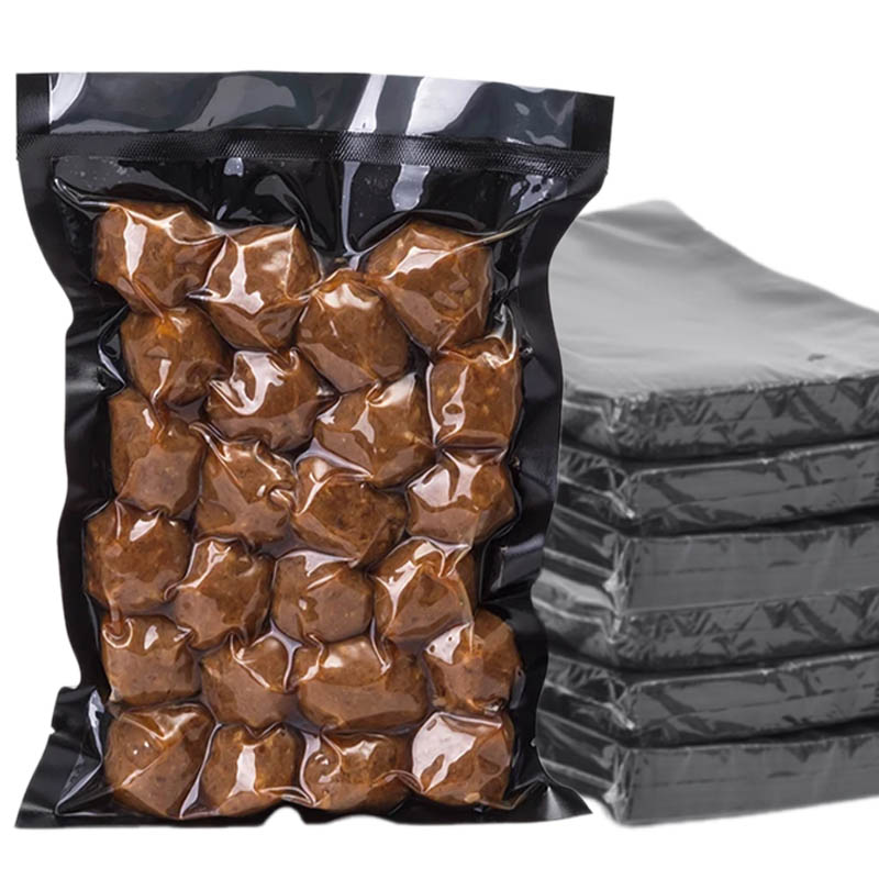 Food Or Snacks - 100pcs Nylon Vacuum Food Bag Black