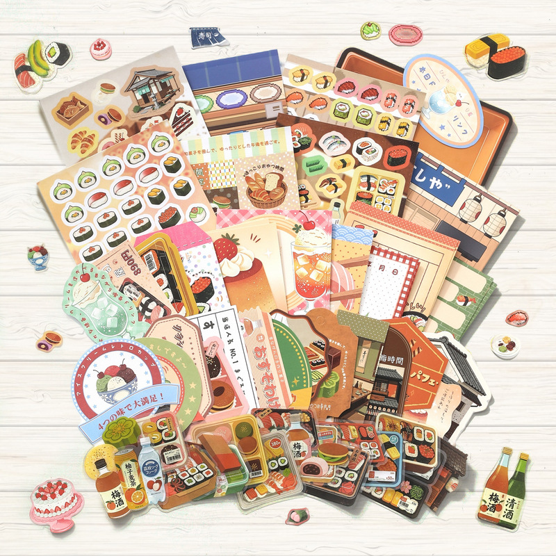 77Pcs Lunch Box Series PET Sti - đánh giá và giá Food Snacks Menu