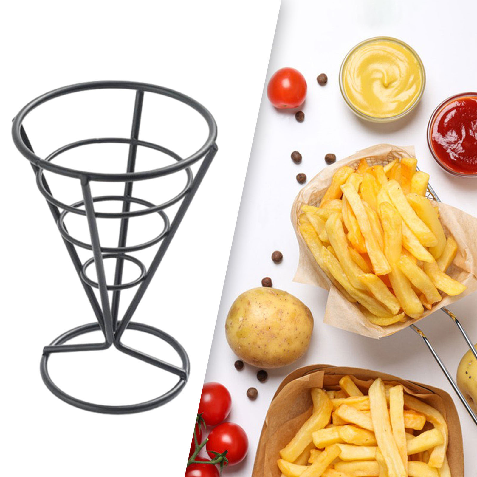 Cone Holder Stand French Fried - đánh giá và giá Food Snacks For Picnic