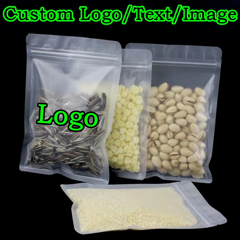 100 Chiếc Mờ Nhựa Khóa Zip Túi - đánh giá và giá Logo Food Snack